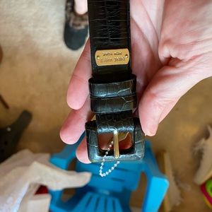 Nine West black croc belt